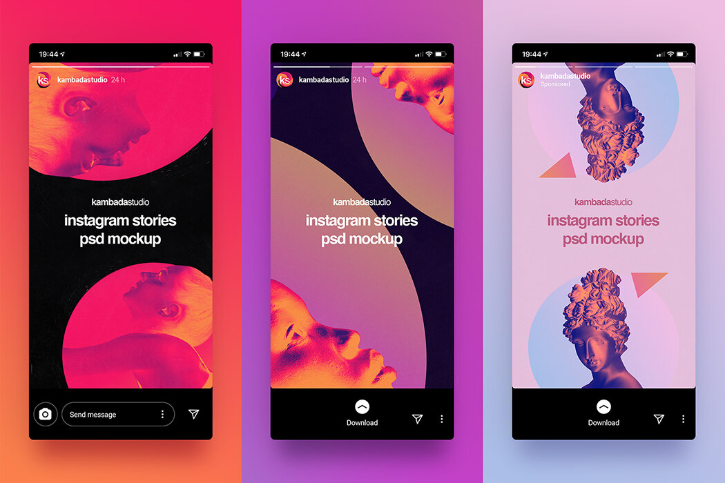 Find & download free graphic resources for instagram mockup. Instagram Stories Mockup Free Psd File Kambada Studio