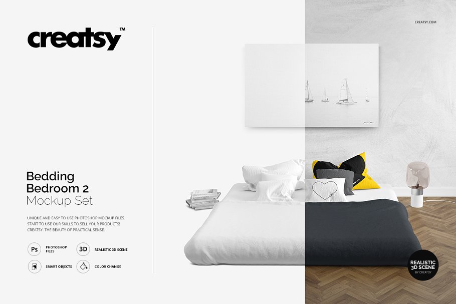 It allows you to customize bedding (both sides), sheet, and pillows. 690 Best Bedding Mockup Templates Free Premium