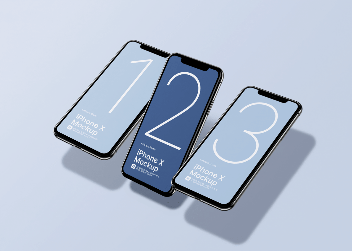 Create your product mockups within seconds using our iphone, ipad free mockup generator templates. Floating Iphone X Mockup Template