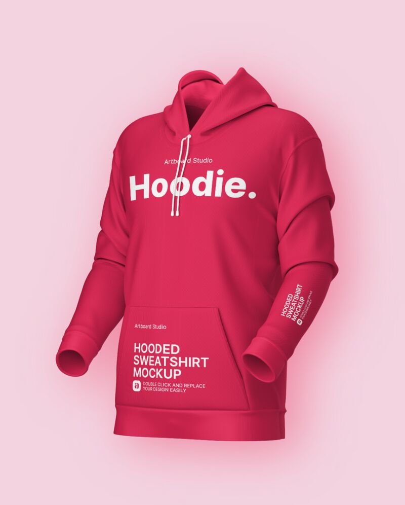 Mockup generator templates tagged with: Left Side Pullover Hoodie Mockup Template