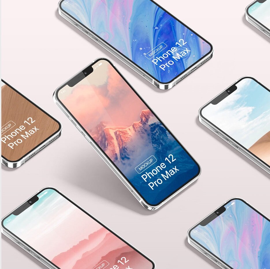 Mockuphone is a free tool that helps you wrap app screenshots in different mobile devices. Free Isometric Iphone 12 Pro Max Mockup Psd Template