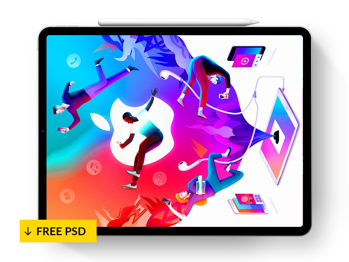 Easily add your own design into blank area on mockup templates. Free Ipad Pro Mockups For 2022 Psd Sketch February 2022 Ux Planet