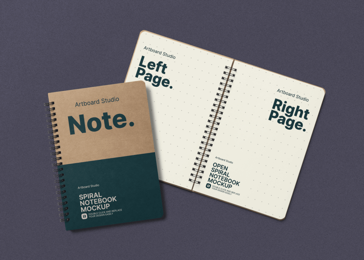 If you are looking for an easy way to present your book, then you are on the right place. Spiral Notebook Mockup Template