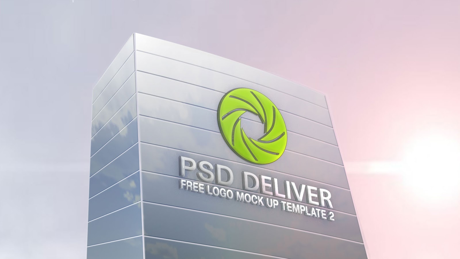 A free photorealistic building embossed logo signage mockup or 3d logo mockup to showcase the logo of the company in a corporate style. Psd Deliver 4 Corporate Building Free Logo Mockup