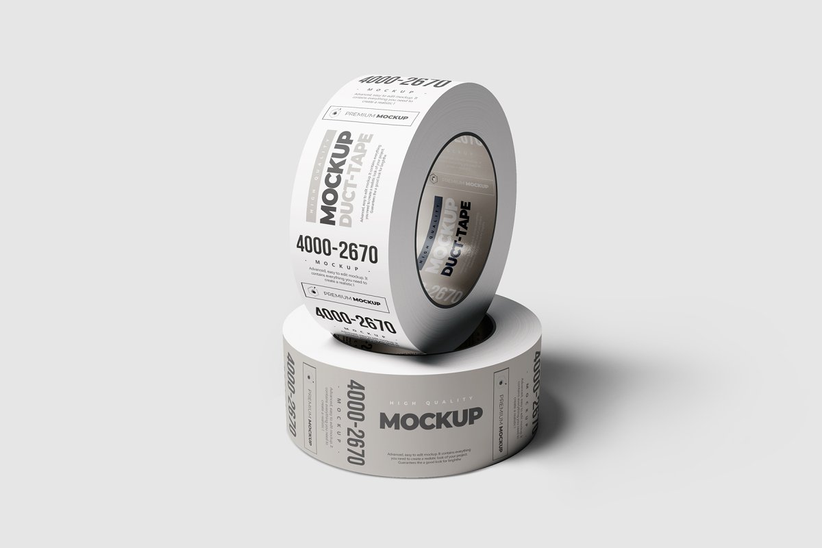 Invitation card and notebook mockup. 150 Best Duct Tape Mockup Templates Free Premium