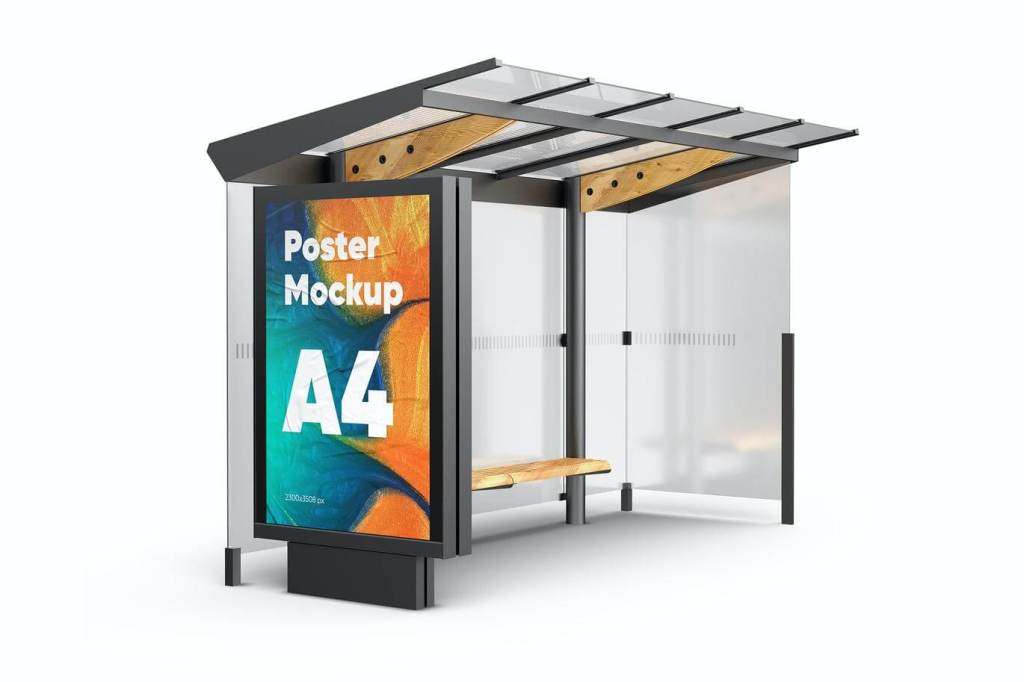 49+ Download Bus Stop Ad Mockup&nbsp;Psd